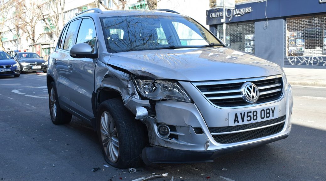 a car that has been hit by another car